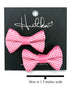 Pink Polka Dot Bow Tie Earrings