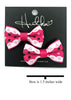 Pink Lace Bow Tie Earrings