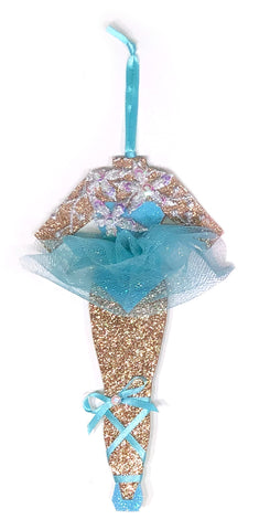 Blue Lake Ballerina Christmas Ornament by Heather French Henry