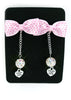 Light Pink Bow Tie Earrings