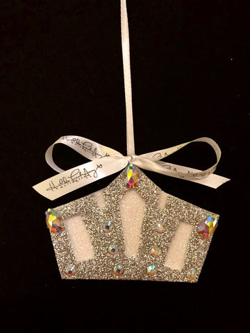 Silver Crown Christmas Ornament