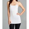 White Cami Tank with Built In Bra and Adjustable Strap