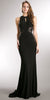BEADED LACE & MESH BODICE LONG PROM PAGEANT DRESS