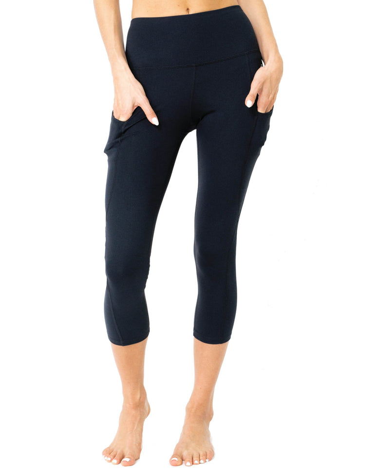 Love Your Body High-Waisted Capri Leggings With Hip Pockets